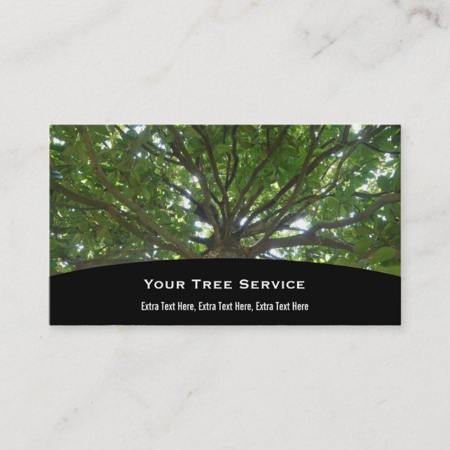 Tarjeta de la empresa de servicios del árbol (Anverso)