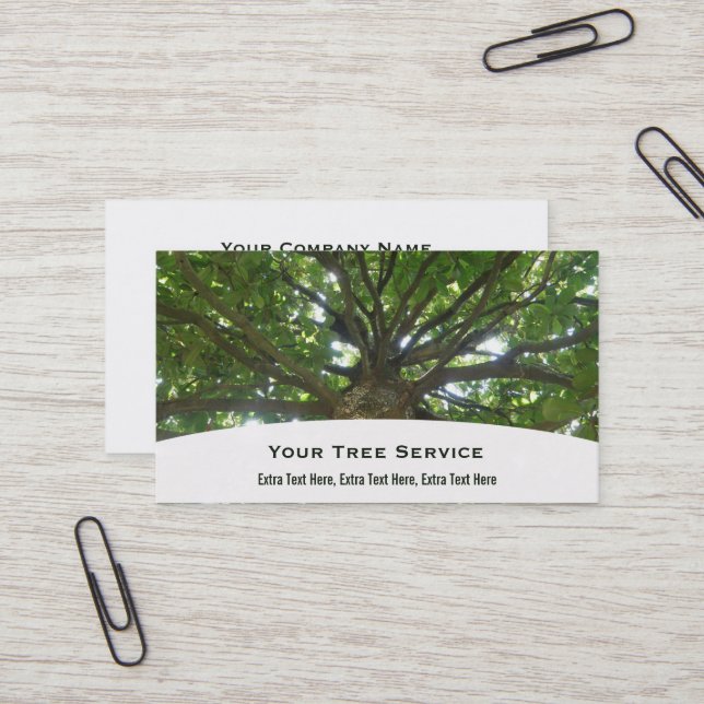 Tarjeta de la empresa de servicios del árbol (Anverso/Reverso In Situ)