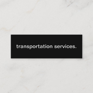 Tarjeta de la empresa de servicios del transporte