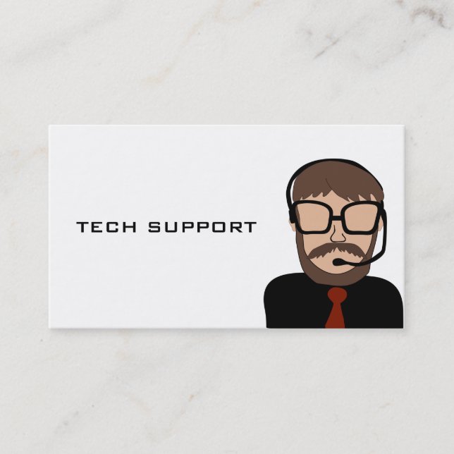 Tarjeta de la empresa informática del soporte (Anverso)