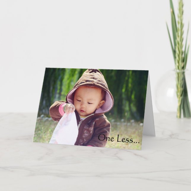 Tarjeta de la enhorabuena de la adopción (Anverso)