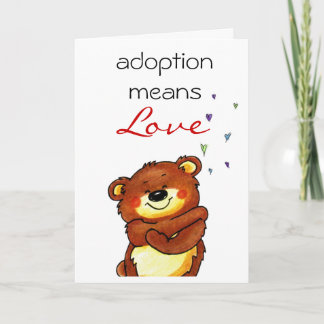 tarjeta de la enhorabuena de la adopción