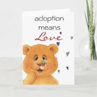 tarjeta de la enhorabuena de la adopción