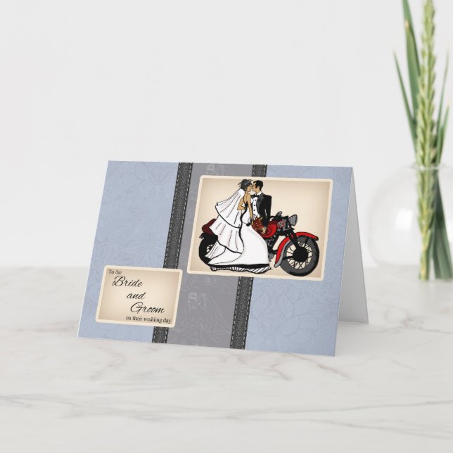 Tarjeta de la enhorabuena de novia y del novio de (Anverso)