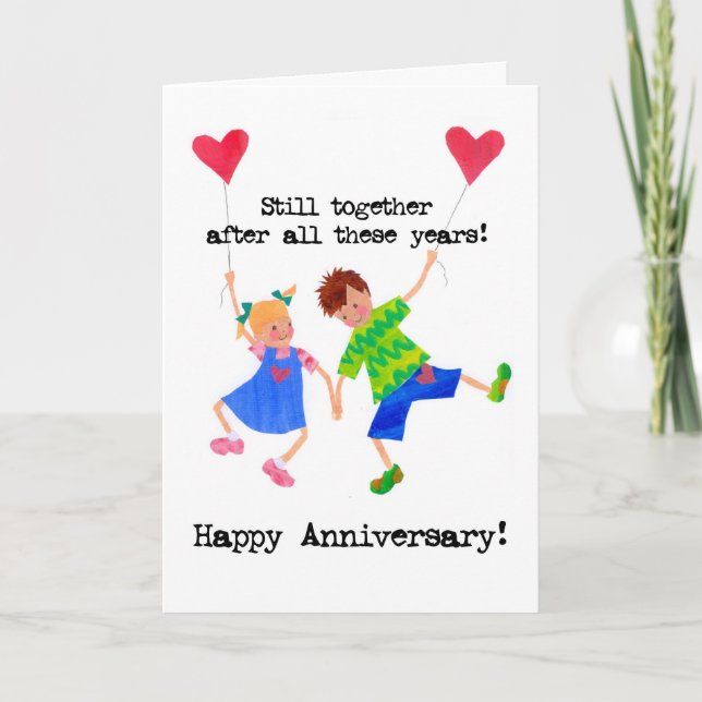 Tarjeta de la enhorabuena del aniversario (Anverso)