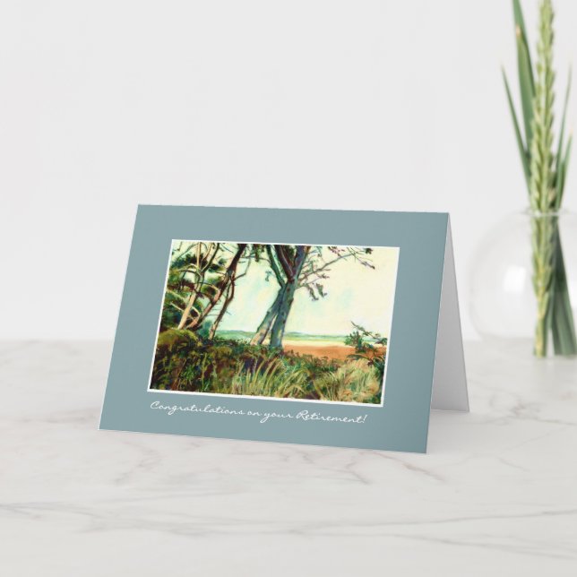 Tarjeta de la enhorabuena del retiro - playa de (Anverso)