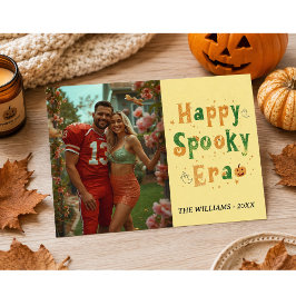 Tarjeta de la era espeluznante feliz, Foto Hallowe