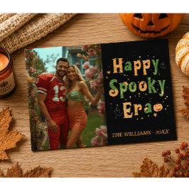 Tarjeta de la era espeluznante feliz, foto Hallowe