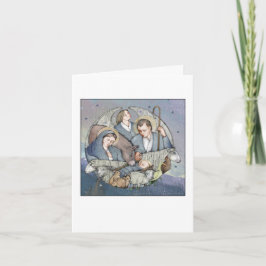 Tarjeta de la escena del pesebre