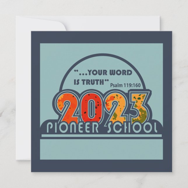 Tarjeta de la escuela pionera 2023 (Anverso)