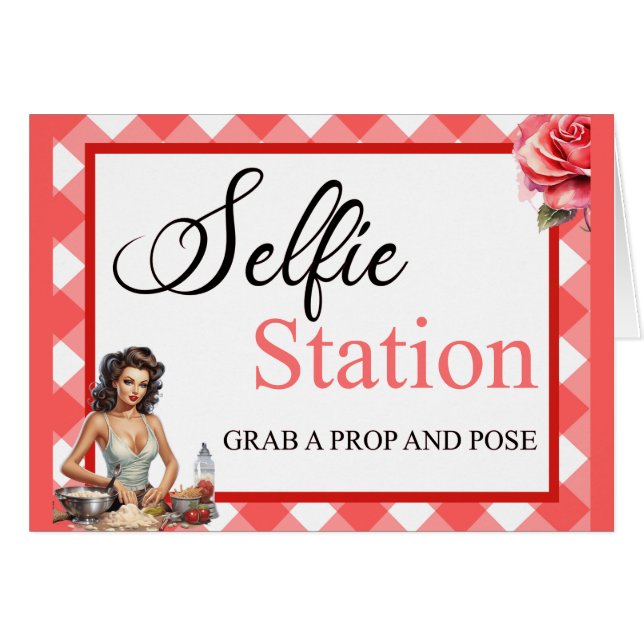 Tarjeta de la estación de selfie de la fiesta de l (Anverso (Horizontal))