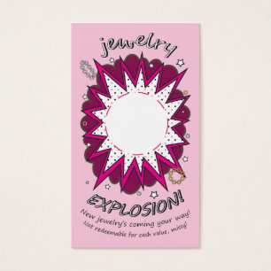 Tarjeta de la explosión: Joyería, rosa fresco