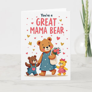 Tarjeta de la familia con patrón de corazón