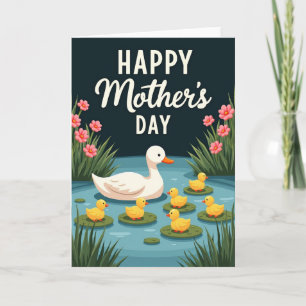 Tarjeta de la familia de aves serenas rayadas