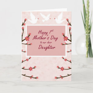 Tarjeta de la familia de la rama floral