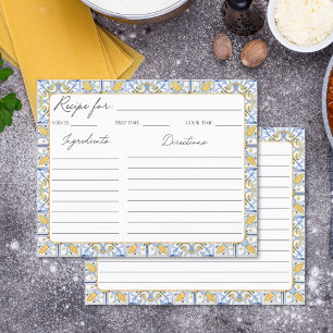 Tarjeta de la familia de mosaicos azules mediterrá