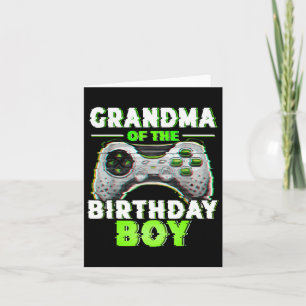 Tarjeta De La Familia De Videojuegos De Cumpleaños