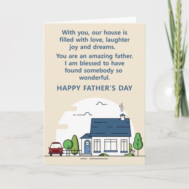 Tarjeta de la familia para el hogar feliz del día  (Anverso)
