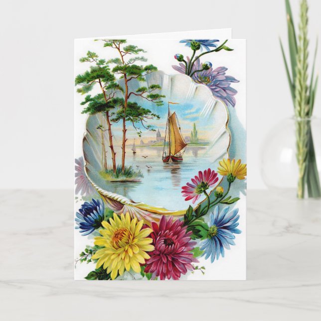 Tarjeta de la fantasía del feliz cumpleaños (Anverso)