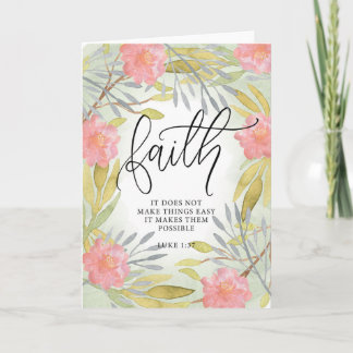Tarjeta de la fe para la inspiración/la motivación