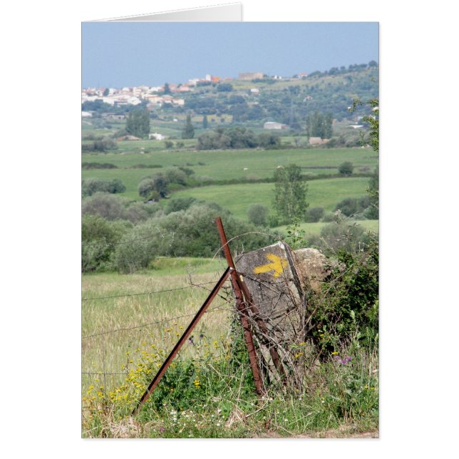 Tarjeta de la flecha y de la ciudad (Frente)