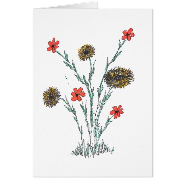 Tarjeta de la flor (Frente)