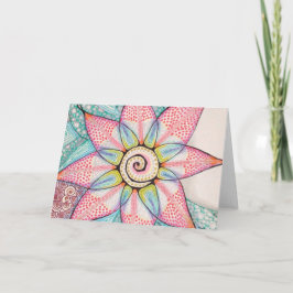 Tarjeta de la flor de la meditación (detalle)