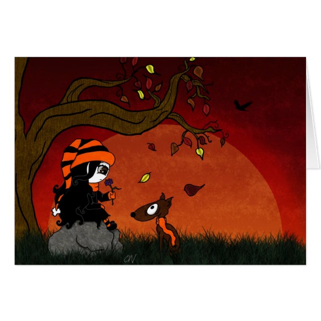 Tarjeta "de la flor pasada" (Anverso (Horizontal))