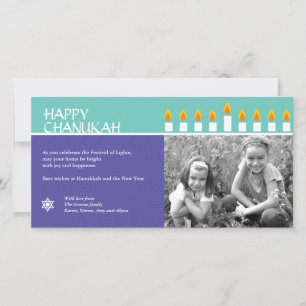 Tarjeta de la foto de Chanukah Menorah