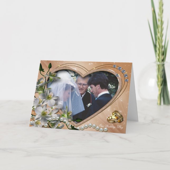 Tarjeta de la foto de la boda (Anverso)