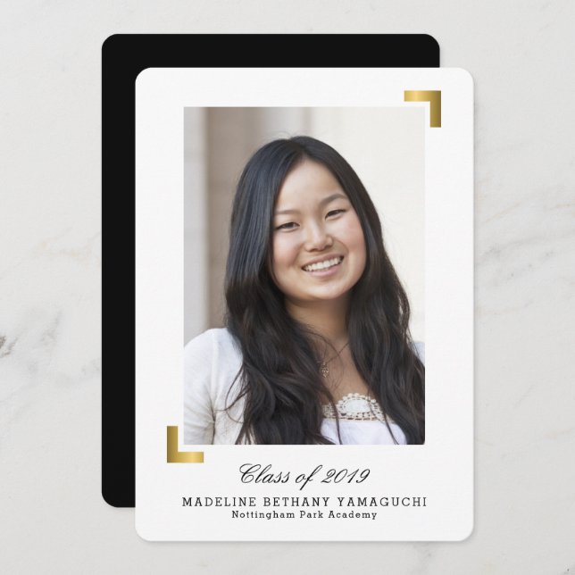 Tarjeta de la foto de la invitación de la (Anverso / Reverso)