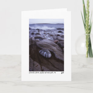 Tarjeta de la foto de la orilla de Schoodic