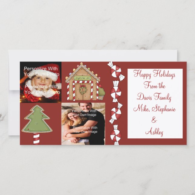 Tarjeta de la foto de la tierra del caramelo (Anverso)