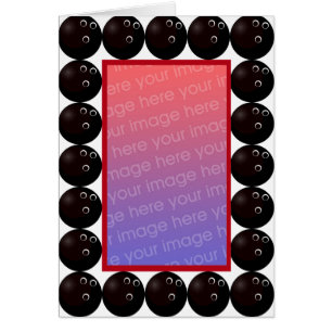 tarjeta de la foto de los bolos