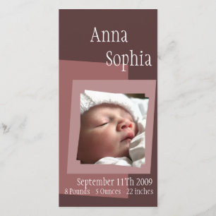 Tarjeta de la foto de los cuadrados