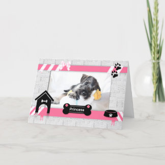 Tarjeta de la foto de Pink and Black Mascota