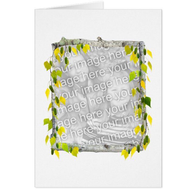 Tarjeta de la foto del abedul (Frente)