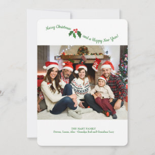 Tarjeta de la foto del acebo