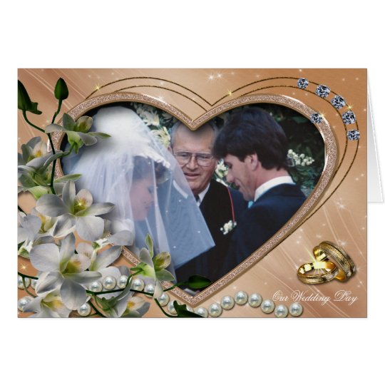 Tarjeta de la foto del boda
