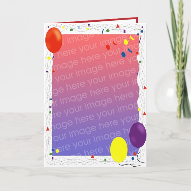 tarjeta de la foto del cumpleaños (Anverso)