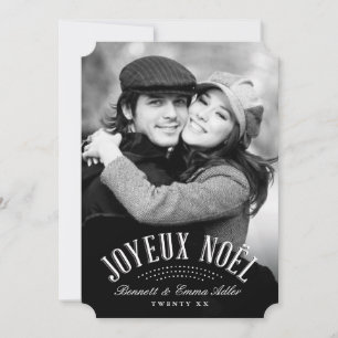 Tarjeta de la foto del día de fiesta de Joyeux