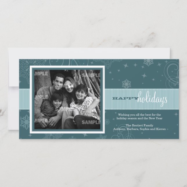 Tarjeta de la foto del día de fiesta de la cinta (Anverso)