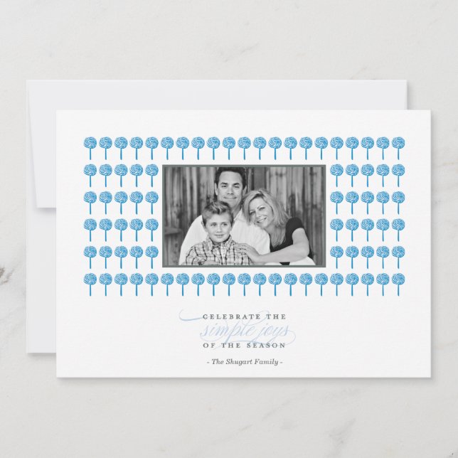 Tarjeta de la foto del día de fiesta del modelo (Anverso)