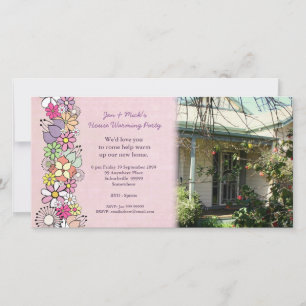 Tarjeta de la foto del fiesta de la nueva casa que