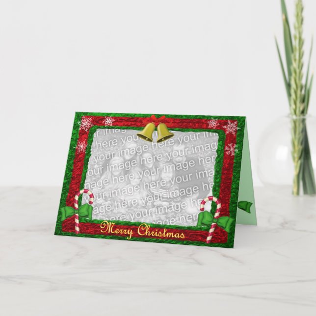 Tarjeta de la foto del navidad (Anverso)