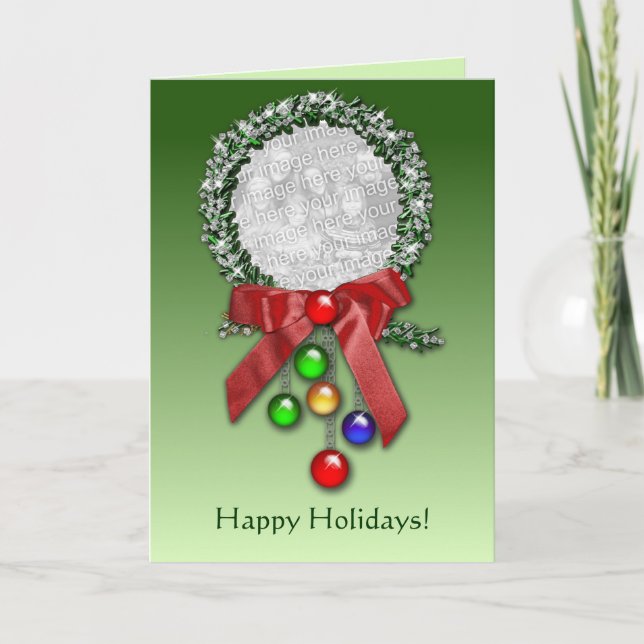 Tarjeta de la foto del navidad (Anverso)