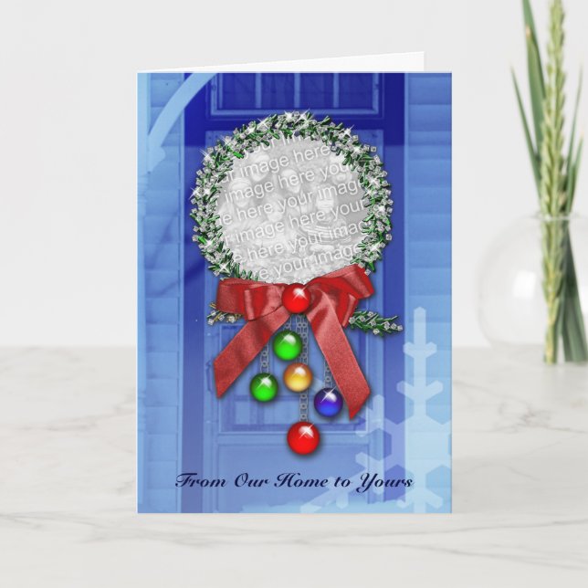 Tarjeta de la foto del navidad (Anverso)