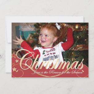 tarjeta de la foto del navidad 5x7