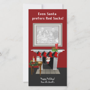 Tarjeta de la foto del navidad de Boston