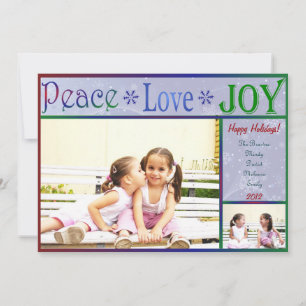 Tarjeta de la foto del navidad de la alegría del